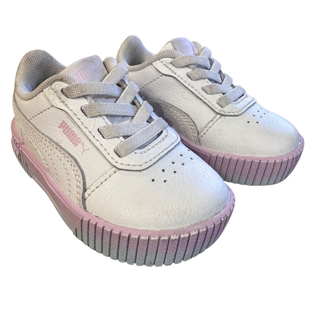 Puma Kids Sneakers in White and Pink